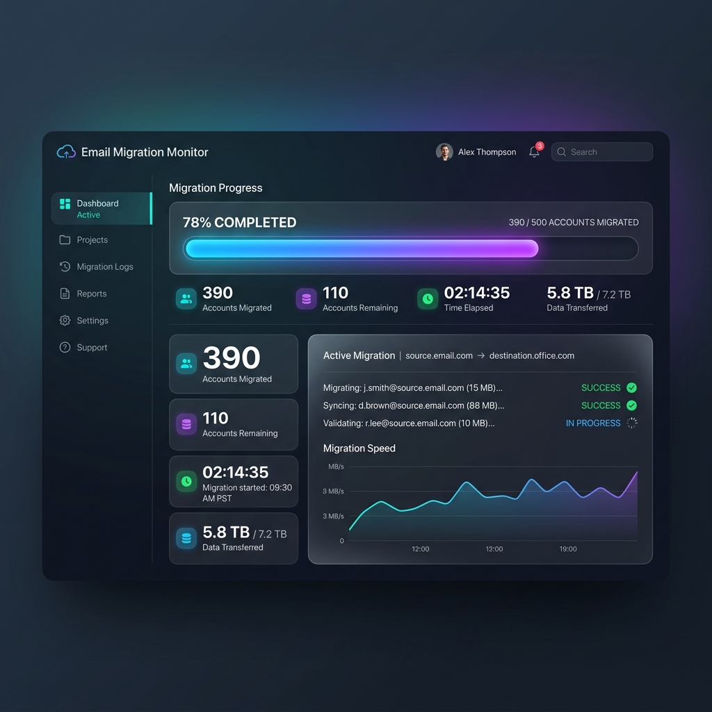 Email Migration Dashboard